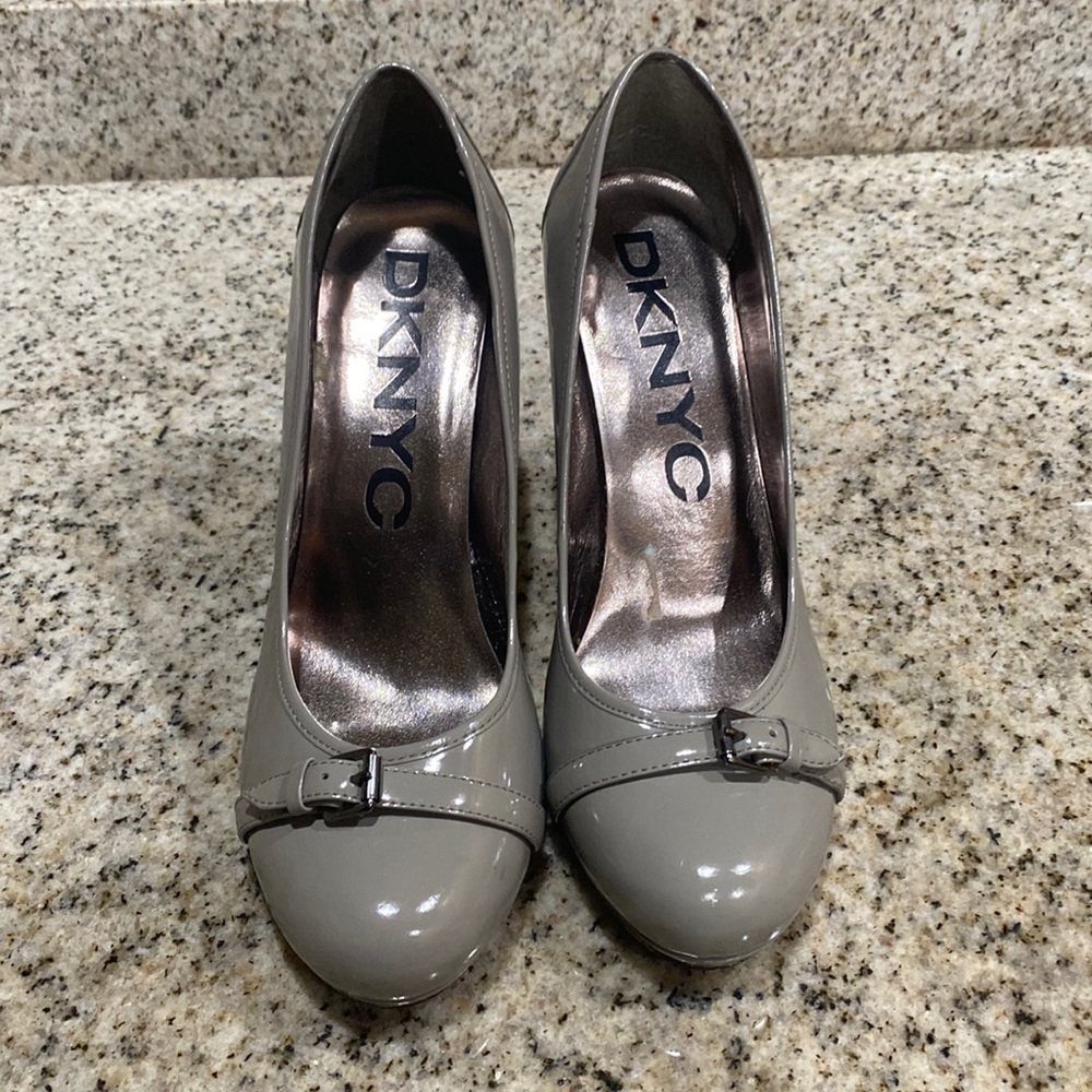 Grey Patent Leather Heels